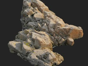 3d scanned rock cliff a2 3D Model