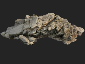 3d scanned rock cliff b2 3D Model