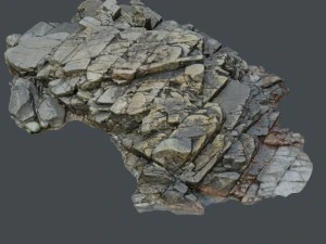 3d scanned rock cliff b2 3D Model