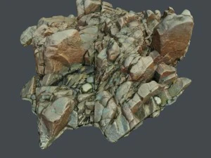3d scanned rock cliff c2 3D Model