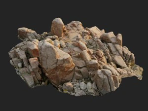 3d scanned rock cliff c2 3D Model