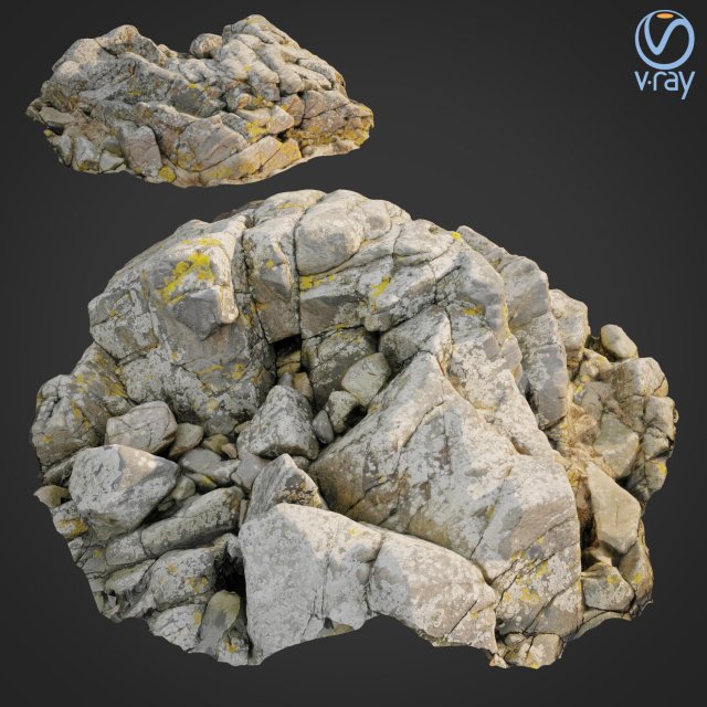 3d scanned rock cliff d2 Modello 3D .c4d .max .obj .3ds .fbx .stl .blend 