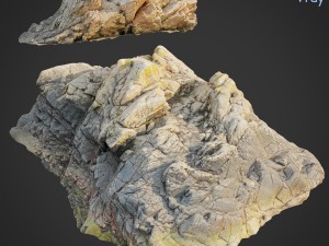 3d scanned rock cliff e2 3Dモデル