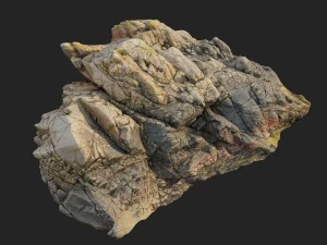 3d scanned rock cliff e2 3D Model
