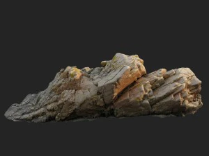 3d scanned rock cliff e2 3D Model