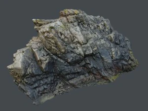 3d scanned rock cliff e2 3D Model