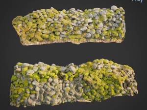 3d scanned nature stone wall c 3D मॉडल
