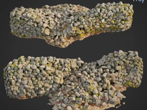 3D-сканирование природы каменной стены e 3D Модель