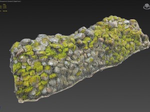 stone wall bundle b 3D Model