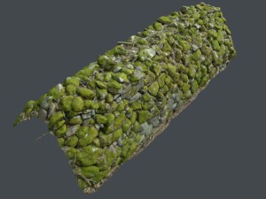 stone wall bundle b 3D Model