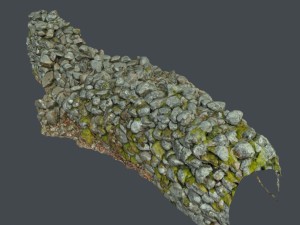 stone wall bundle b 3D Model