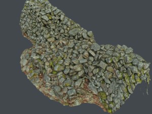 stone wall bundle b 3D Model