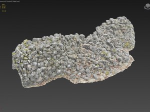 stone wall bundle b 3D Model