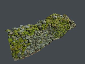 stone wall bundle b 3D Model