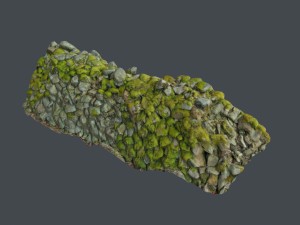 stone wall bundle b 3D Model