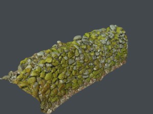 stone wall bundle b 3D Model