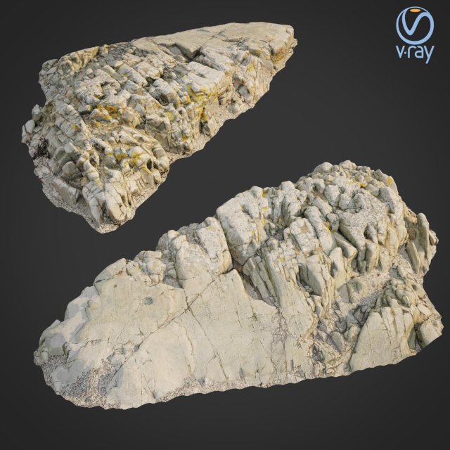 3d scanned rock cliff f2 3D Model .c4d .max .obj .3ds .fbx .stl .blend