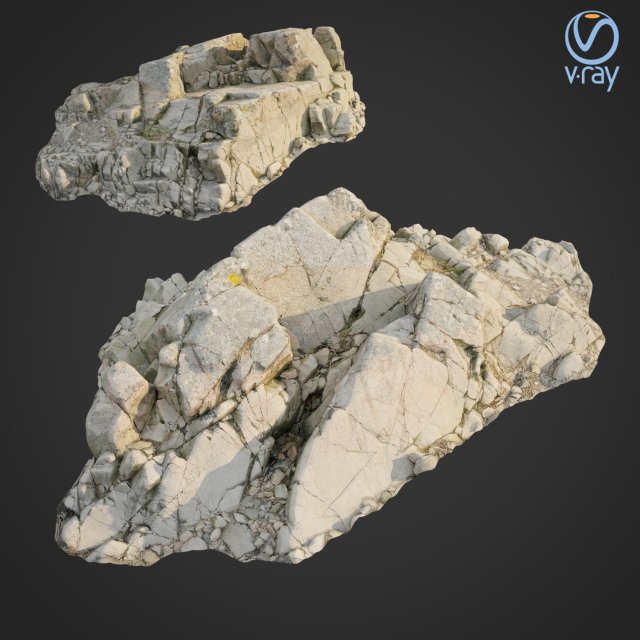 3d scanned rock cliff g2 3D-Modell .c4d .max .obj .3ds .fbx .stl .blend 