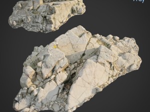 3d scanned rock cliff g2 Model 3D