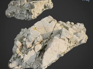3D-gescannte Felsklippe g2 3D Modell