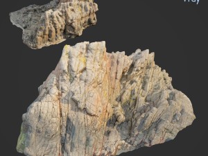 3d scanned rock cliff i2 3Dモデル