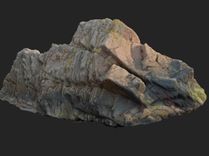 3d scanned rock cliff i2 Modelo 3D