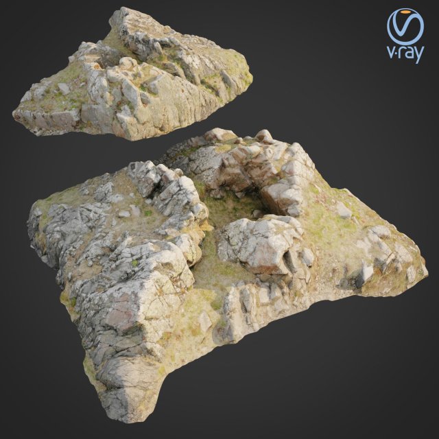 3d scanned rock cliff j2 3D-Modell .c4d .max .obj .3ds .fbx .stl .blend 