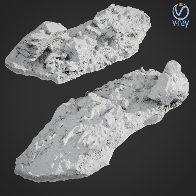 3d scanned rock cliff a snow 3D मॉडल .c4d .max .obj .3ds .fbx .stl .blend 