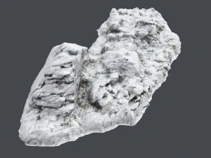 3d scanned rock cliff a snow 3D Model