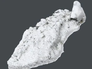 3d scanned rock cliff a snow 3D Model