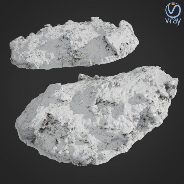 3d scanned rock cliff b snow 3D मॉडल .c4d .max .obj .3ds .fbx .stl .blend 