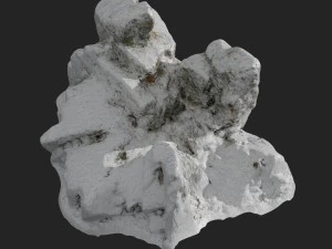 3d scanned rock cliff c snow 3D Model