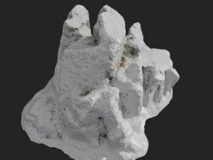 3d scanned rock cliff c snow 3D Model