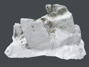 3d scanned rock cliff c snow 3D Model
