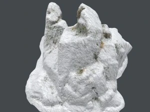 3d scanned rock cliff c snow 3D Model