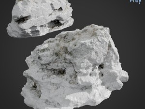 3d scanned rock cliff d snow 3D 模型