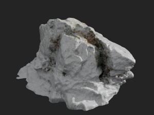 3d scanned rock cliff d snow 3D Model