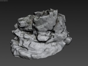 3d scanned rock cliff d snow 3D Model
