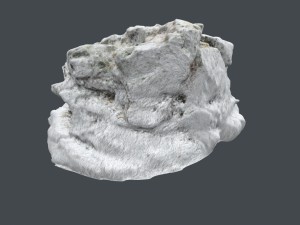 3d scanned rock cliff d snow 3D Model