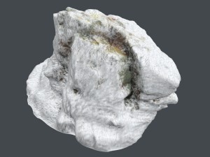 3d scanned rock cliff d snow 3D Model