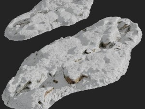 3d scanned rock cliff e snow 3D 模型
