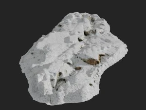 3d scanned rock cliff e snow 3D Model