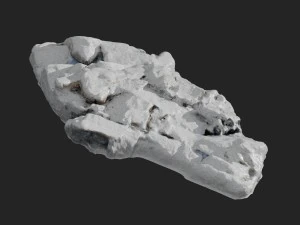 3d scanned rock cliff f snow 3D Model