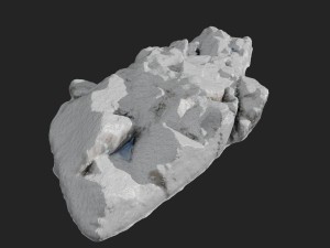 3d scanned rock cliff f snow 3Dモデル