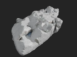 3d scanned rock cliff f snow 3D Model