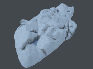 3d scanned rock cliff f snow 3Dモデル