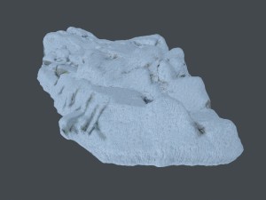 3d scanned rock cliff f snow 3Dモデル