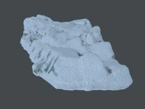 3d scanned rock cliff f snow 3D Model