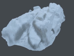 3d scanned rock cliff g snow 3D 模型
