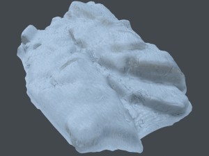 3d scanned rock cliff g snow 3D 模型